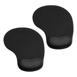 Mouse Pad Ergonomico Reposa Munecas De Gel 2 Piezas Negro