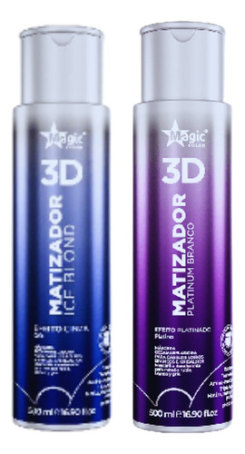 Kit Magic Color Matizador Ice Blond + Platinum Branco 500ml