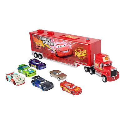 Disney-pixar Cars Set Mack Hauler, Trailer Con 6 Vehiculos  | Meses sin interés