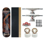 Skate Completo Shape Fiberglas Marfim 8,0 Rolamento Kolami