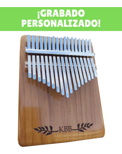 Kalimba Instrumento 17 Teclas Con Grabado Personalizado