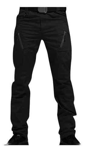 Pantalones Cargo Con Múltiples Bolsillos Para Hombre, Ropa D