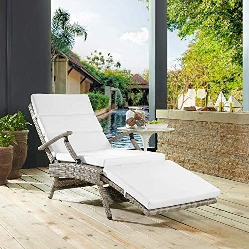 Modway Envisage Al Aire Libre Patio Mimbre Rattan Chaise Lou