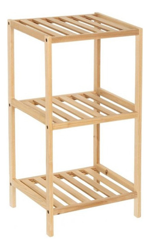 Estante Repisa Mueble Organizador De Bambú 3 Niveles 