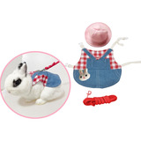 Colete Rosa L Cute Bunny Harness Trela Set Roupa De Coelho T