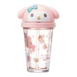 Vaso Tapa Y Popote Hello Kitty & Friends 320ml Sanrio Miniso