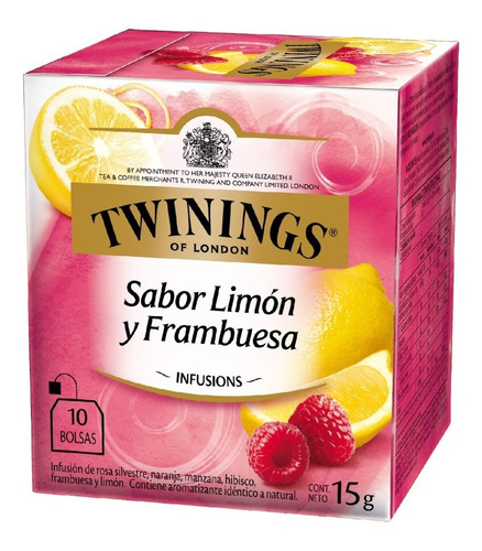 Aromatica Infusion Twinings Limon Y Frambuesa 10 Sobres