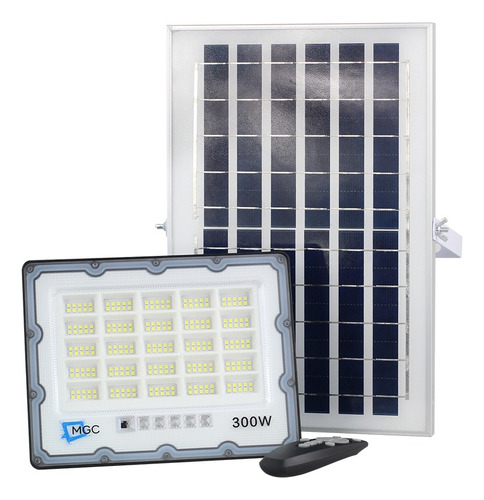Refletor Solar Led 300w Placa Bateria Prova D'água Luminária Luz Branco-frio 110v/220v