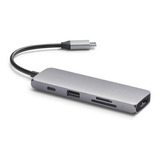 Hub Usb-c Satechi Multiport Pro 5 Portas Pd 87w Space Gray