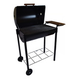 Asador Movil De Barril Bbq Coronel Color Negro