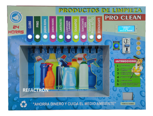 Maquina Vending Productos De Limpieza 10 Tomas