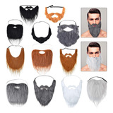 12 Piezas De Barba Falsa De Halloween Divertidos Bigotes Fal