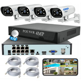 2nlf® Poe 4mp Kit De Camaras Videovigilancia Cctv 1tb Nvr