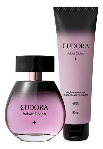 Combo Eudora Velvet Divine: Colônia 100ml + Loção Corporal 150ml