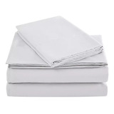 Sábanas Queen Size Microfiber Truly Soft Blancas Complete 