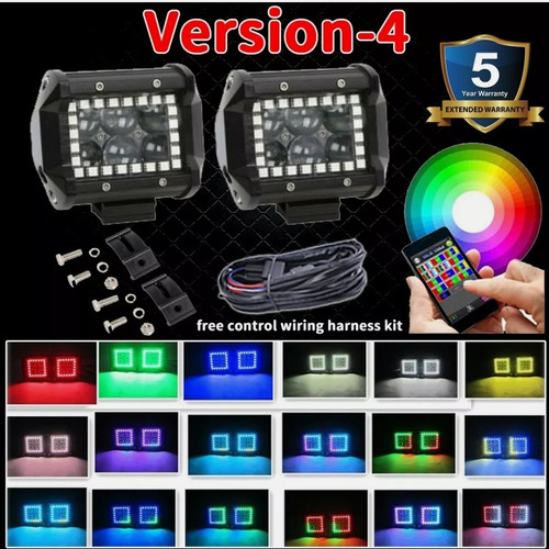 Faros Colores Rgb Duallys Led Muy Potentes Razor X3 Arnes 