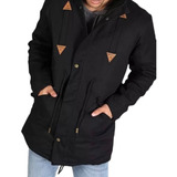 Parka Campera Hombre Abrigo Piel Corderito C/capucha