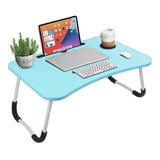 Mesa Plegable De Cama Para Laptop Portatil Con Porta Vasos