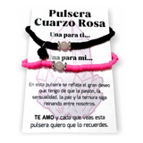 Par De Pulsera Para Pareja De Cuarzo Rosa