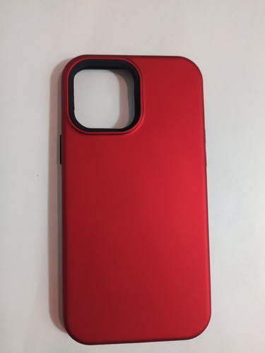 Funda Anticaida Para iPhone 13 Pro Max Doble Capa 360 Rojo