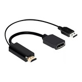 Cabo Adaptador Hdmi Macho Para Displayport Femea 