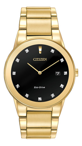 Citizen Eco-drive Para Hombre Au1062-56g Axiom Gold Watch