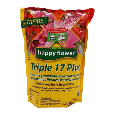 Sustrato Fertilizante Triple 17 X-treme Happy Flower 1 Kilo | MercadoLibre