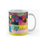 Taza Muchas Plantas Coloridas Calidad Premium