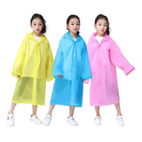 Capa Poncho Impermeable Niños Lluvia Viento Estandar Gorro