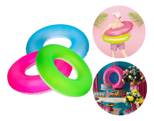 Boia Inflável Neon 90cm P/ Piscina, Praia Ou Decoração 1 Un