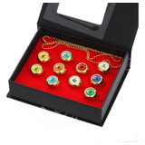 10 Piezas Akatsuki Cosplay Anillo De Miembro Dorado