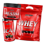 Kit Whey Protein 907g + Bcaa + Creatina Integral Medica