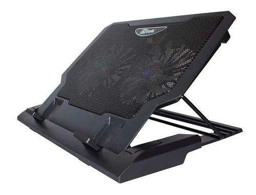 Cooler Notebook 12/17 Doble Ventilador 14cm Alto Rendimiento Color Negro Color Del Led Azul