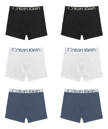 Kit 6 Cuecas Boxer Cotton Archive Calvin Klein