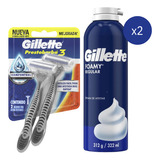 Combo Gillette Espuma + Maquina De Afeitar