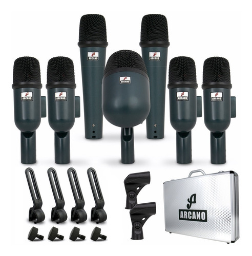 Kit De Microfones Dinâmicos Arcano Am-btwin7 Para Bateria