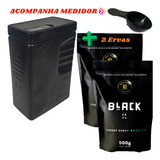 Kit Porta Erva Black Pote Para Erva+2 Black Erva Mate Tereré