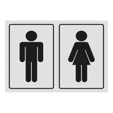 Placa Banheiro Masculino / Feminino 20x15 - B-567 F9e