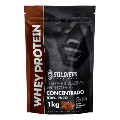 Whey Protein Concentrado 1kg Chocolate Belga Soldiers Nutrition