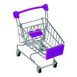 Changuito Supermercado Juguete Adorno 10cm Mini Carrito Deco