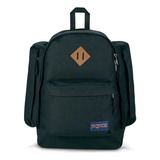 Mochila Jansport Casual Escolar Lap Top Field Pack Color Negro Diseño De La Tela Liso