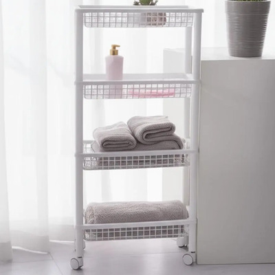 Carrito Estantero Italhome Blitz 4 Blanco 4 Niveles Organizador Plástico
