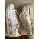 Zapatillas adidas Superstar Blancas Grabado Usadas 8,5 /42