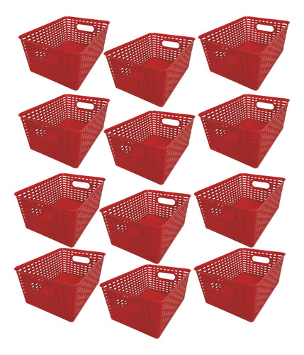 12 Cestas Multipropósito Organizador Caja Multiusos Canasta