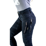 Pantalón Motociclista Mujer Kevlar Black Label Biker Baja 