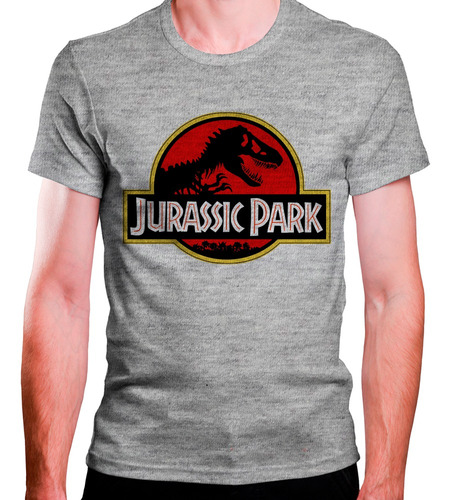 Camiseta Masculina Jurassic Park Logo Trex