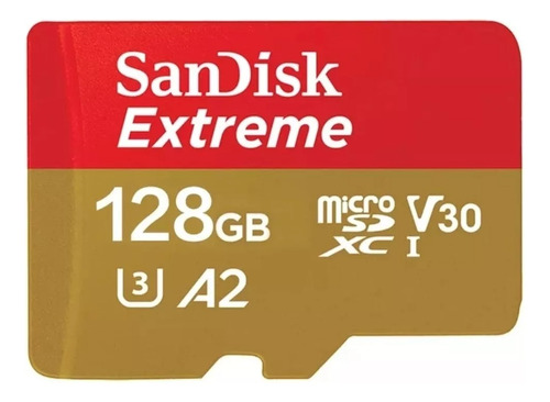 Cartão De Memória Sandisk Extreme 128gb 4k Classe 10 V30 A2