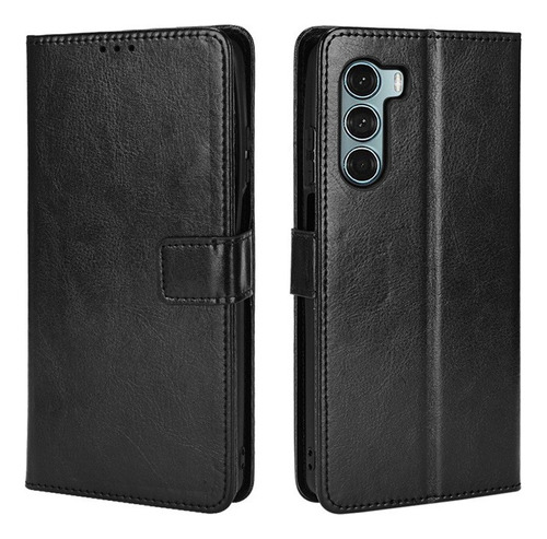 Funda Anticaídas Para Motorola G200 De Cuero Flipper Cartera