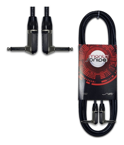 Cable Plug Codo Mono Ts Instrumento 1,5 Mts Neutrik Guitarra