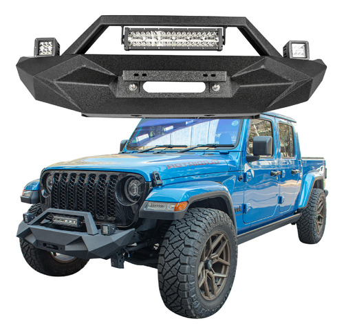 Defensa Delantera Acero Barra Led Jeep Gladiato Jt 2018-2024